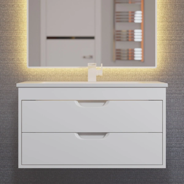 Тумба под раковину Uperwood Modul 80 2930205252 белая матовая фото