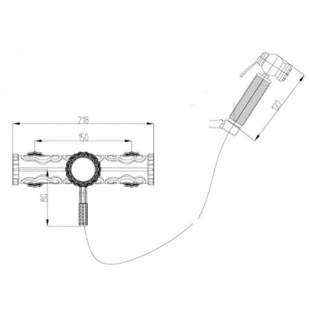 Гигиенический душ со смесителем Zorg Antic A 123 BD-BR фото