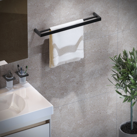 Полотенцедержатель двойной Timo Petruma 15256/03 Черный фото