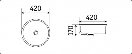 Раковина CeramaLux N 540P 42х42 фото
