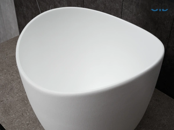 Накладная раковина GID N9303wg 51221 36x35 белая матовая / белый графит фото