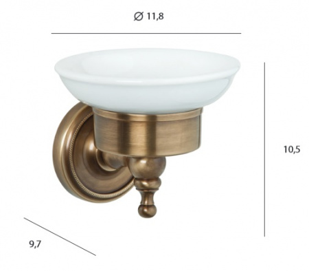 Мыльница настенная Tiffany World Bristol TWBR106gold фото