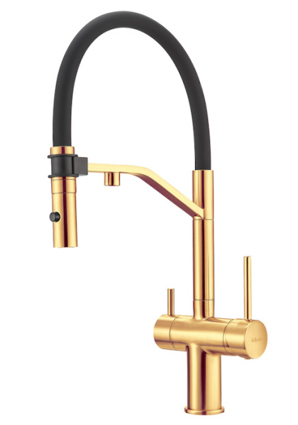 Смеситель для кухни под фильтр Milacio Ultra Cartes MCU.557.GD брашированное золото фото