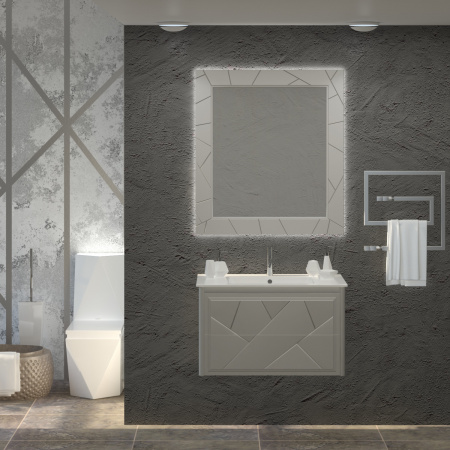 Зеркало с подсветкой Smile Луиджи 70 00-00000542 серое фото