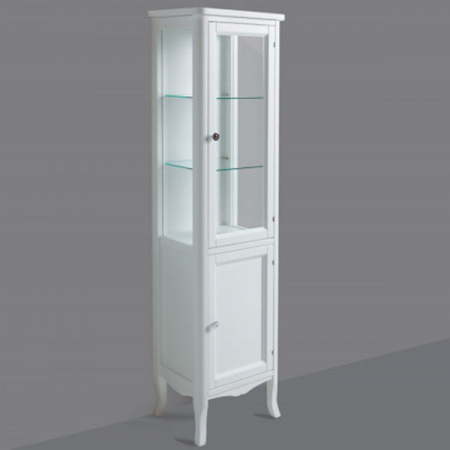 Шкаф-пенал с витриной Simas Arcade ARMV1 белый фото