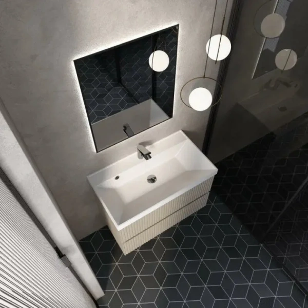 Тумба под раковину Aquame S1 AQM900180BG 80 см, бежевая фото