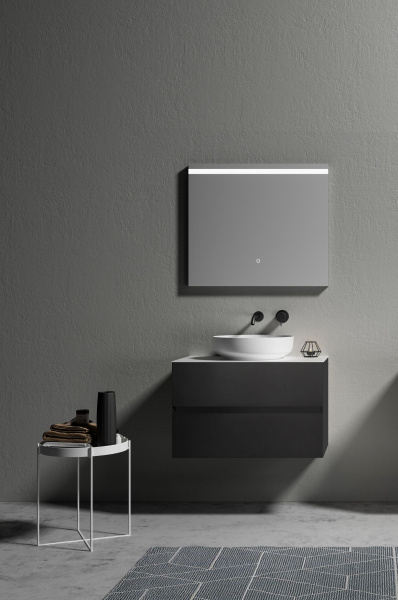 Тумба с раковиной AltroBagno Calabria 800 Matte black фото
