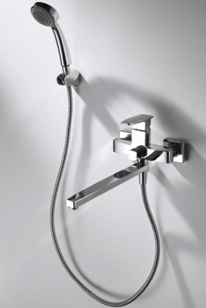 Смеситель для ванны с душем Bravat Riffle F672106C-LB фото