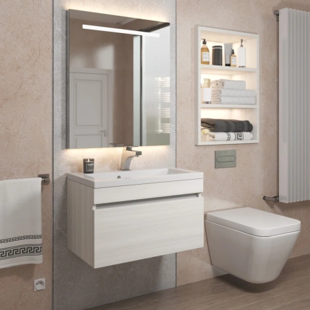 Тумба под раковину Uperwood Eva 60 3930213462 дуб харбор белый фото
