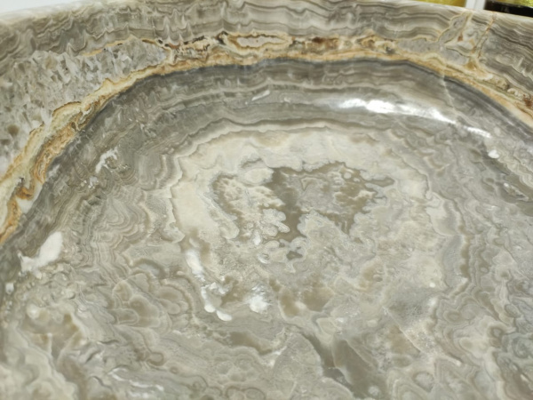 Раковина из оникса Indo Oval Grey Big OG-00088 фото