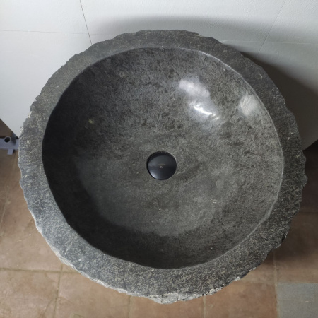Раковина напольная из мрамора Black MN-01497 (57*57*90) фото