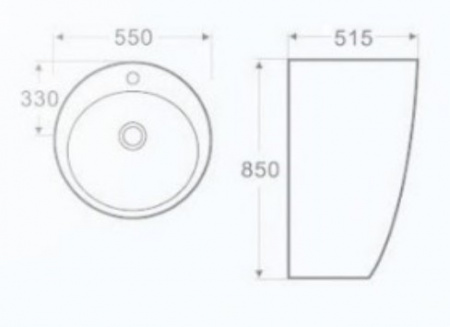 Напольная раковина WeltWasser Merzbach MERZBACH 007 GL-WT фото