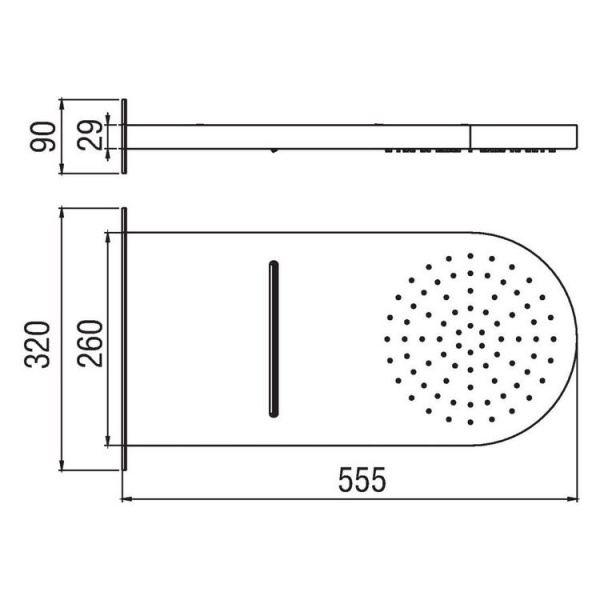 Верхний тропический душ Nobili Kuky XL Dual Flow (AD139/107CR) фото