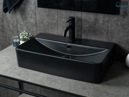 Накладная раковина GID Bm1344 53361 61x35 черная матовая фото