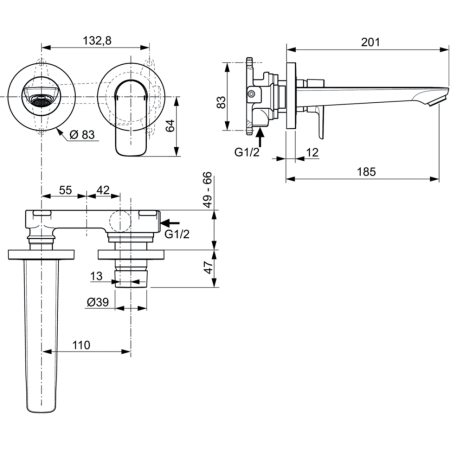 Смеситель для раковины Ideal Standard CONNECT AIR A7029AA фото