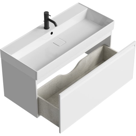 Тумба под раковину Aqwella Pure 100 PUR0110WM белая фото