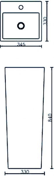 Напольная раковина SantiLine SL-4010 34x33 фото