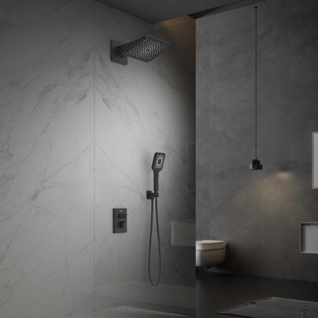 Душевая система скрытого монтажа с термостатом Vincea Inspire VSFW-3I21MT4MB черная матовая фото