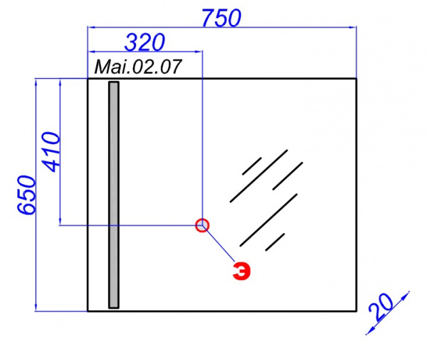 Зеркало Aqwella 5 Stars Miami Mai.02.07 75 см фото