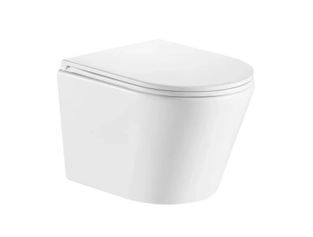 Подвесной унитаз безободковый Gid Tr2130 с сиденьем фото