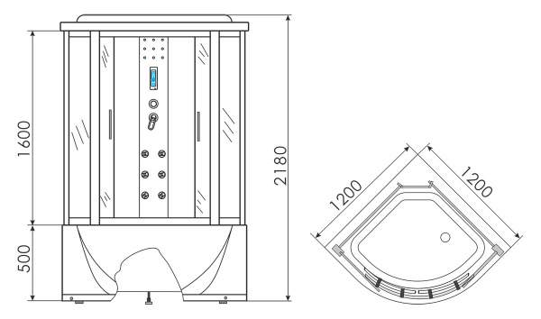 Душевой бокс Erlit Comfort ER4320T-C2 120x120 фото