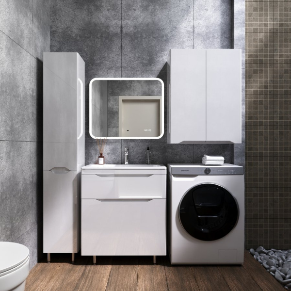 Тумба под раковину Style Line Марелла 70 Люкс Plus СС-00002399 белый глянец антискрейтч фото