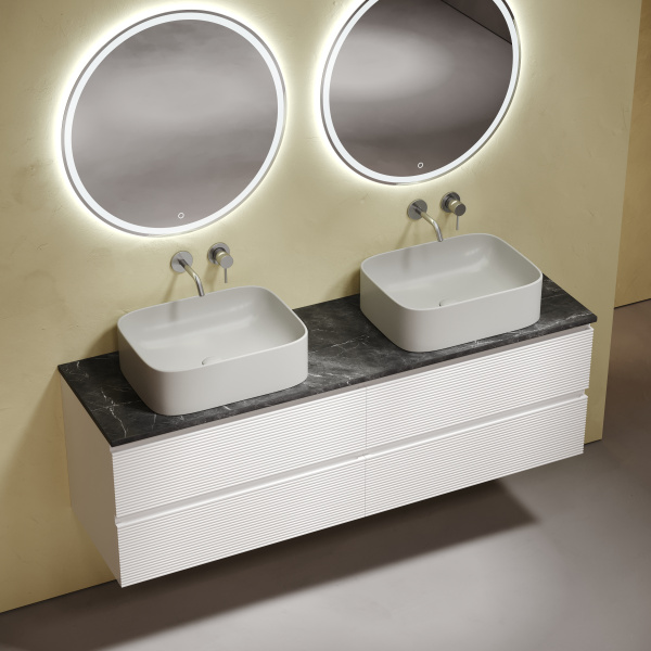 Столешница без отверстия под смеситель Sancos TT160A1 160 см, black sky фото