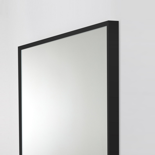 Зеркало в алюминиевой раме BelBagno SPC-AL-600-800 Nero 60x80 черное фото