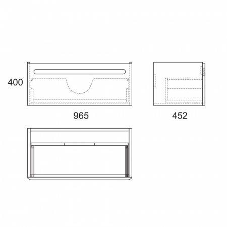 Тумба под раковину OWL 1975 Otalia 100 OW04.03.00 фото