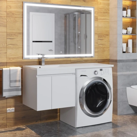 Тумба под стиральную машину Uperwood Magenta 5930205159 белая матовая фото