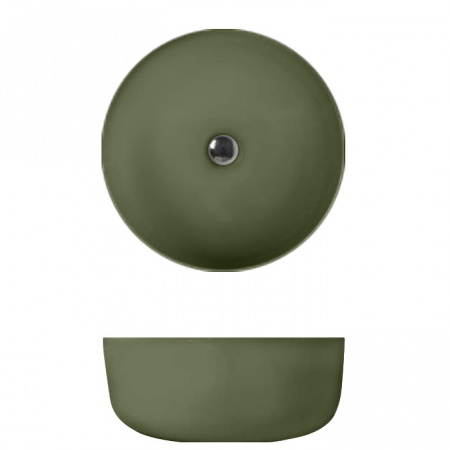 Накладная раковина Kerasan Nolita 534411*0 Verde muschio 40x40 фото