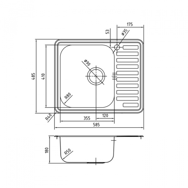 Мойка кухонная Iddis Strit STR58PLi77 фото