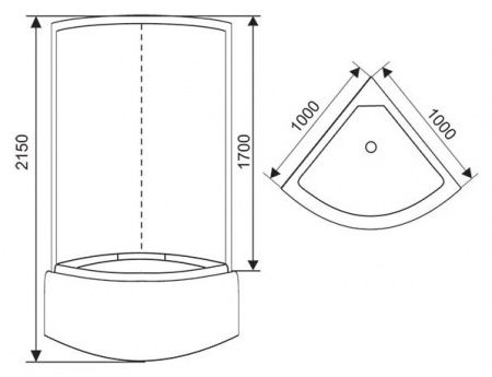 Душевая кабина Arcus AS-110 100x100 фото