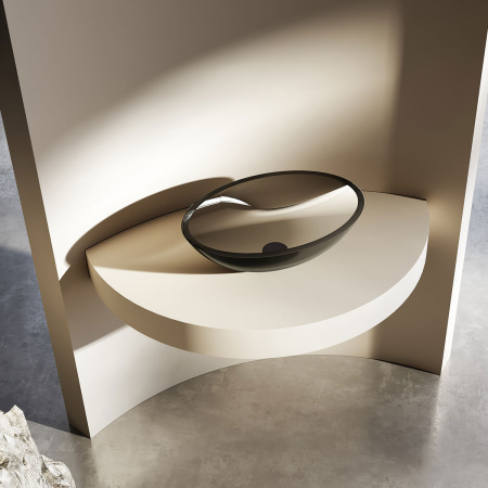 Накладная раковина Vincea VBS-6T11B 50x35 черная фото