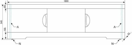Экран для ванны раздвижной Style Line Глен 180 СС-00000508 фото