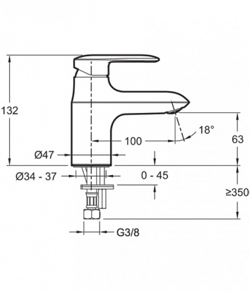 Смеситель для раковины Jacob Delafon Kumin E99984-CP фото