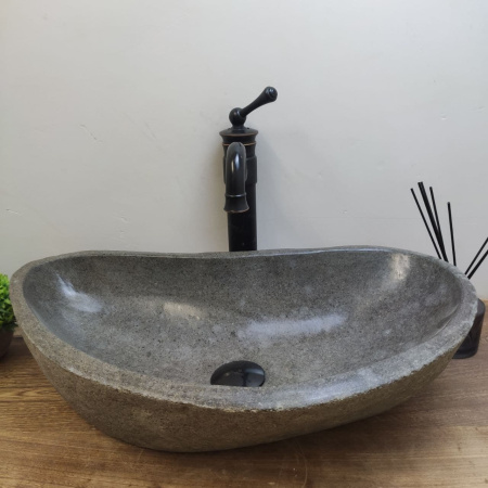 Накладная раковина из речного камня RS01144 (57*33*15) A2 фото