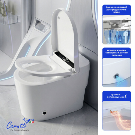 Умный электронный унитаз с функцией биде Cerutti SPA Afra Smart CT12152 фото