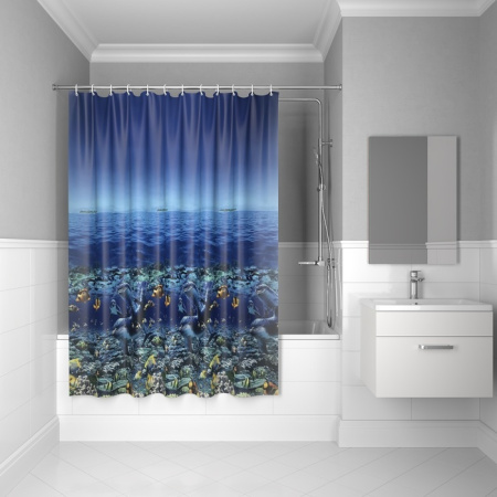 Текстильная шторка для ванной комнаты 180*180 Iddis Promo P25PV11i11 фото