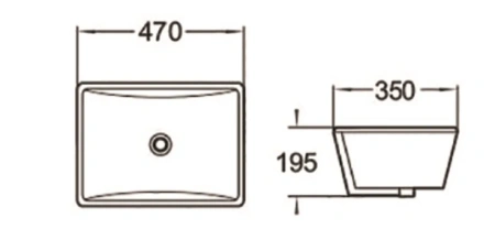 Встраиваемая раковина SantiLine SL-3003 47x35 фото