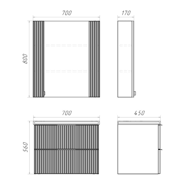 Тумба с раковиной Comforty Лима 70П2 00-00019212 антрацит фото