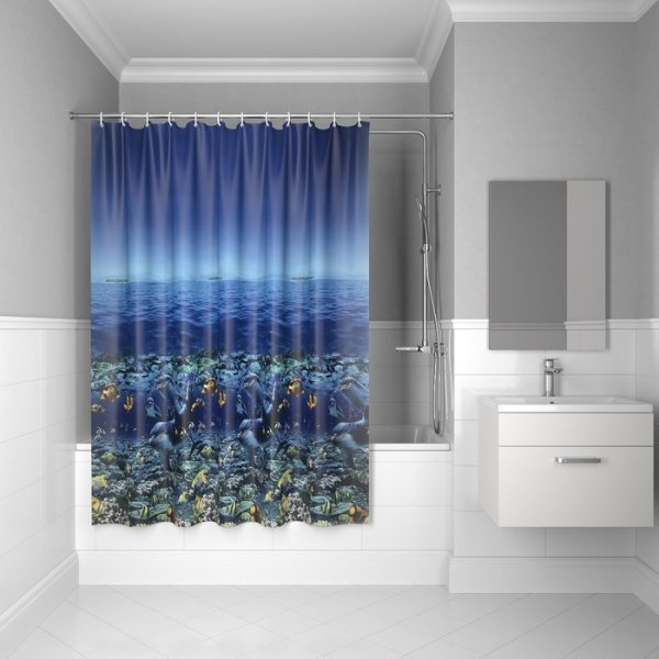 Текстильная шторка для ванной комнаты 180*180 Iddis Promo P25PV11i11 фото