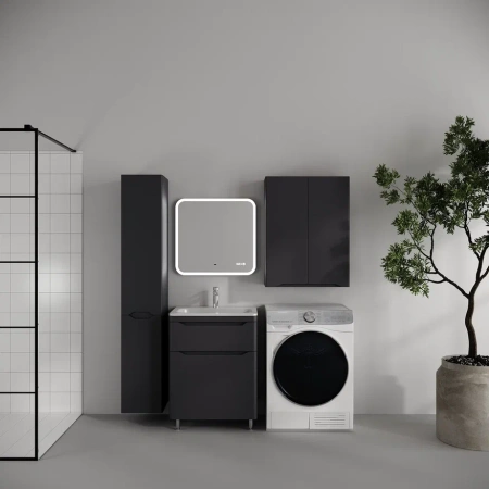 Шкаф подвесной Style Line Марелла Люкс Plus СС-00002552 антискрейтч, графит фото