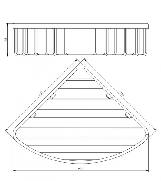 Полка-корзина Omnires Uni UN3503CR хром фото
