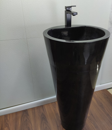 Раковина напольная из мрамора Black MN-01363 (45*45*90) фото