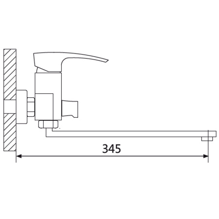 Смеситель для ванны с душем Oute T10 T1023 фото