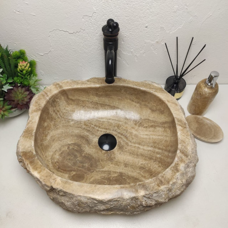 Накладная раковина из оникса Erozy Sunset EO-01268 (56*40*16) фото