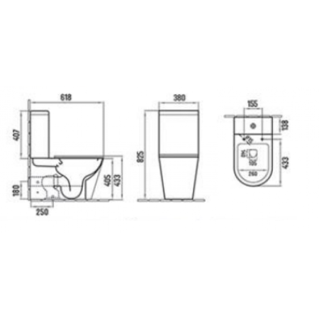 Унитаз напольный безободковый CeramaLux N NS2179 с сиденьем фото