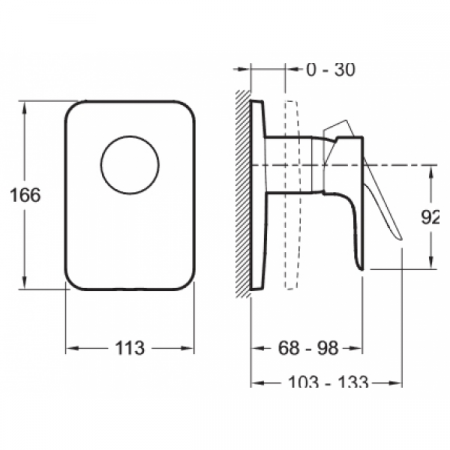 Смеситель для душа Jacob Delafon Aleo E98705-CP фото
