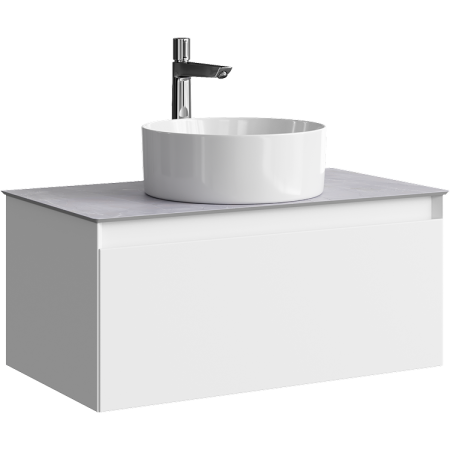 Тумба под накладную раковину Aqwella Geometria 80 GE01081WM белая фото